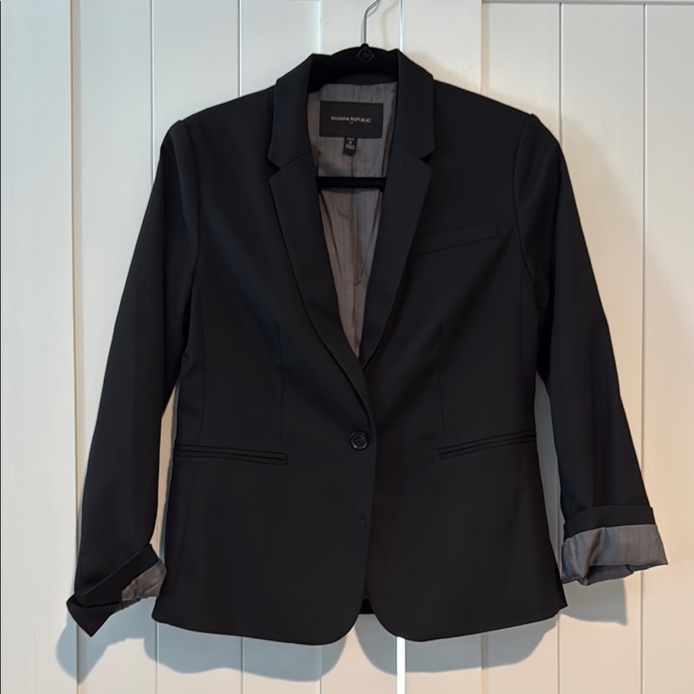 Women's Black Blazer by Banana Republic